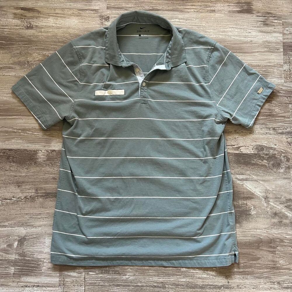 Nike Men's Blue and White Polo-shirts